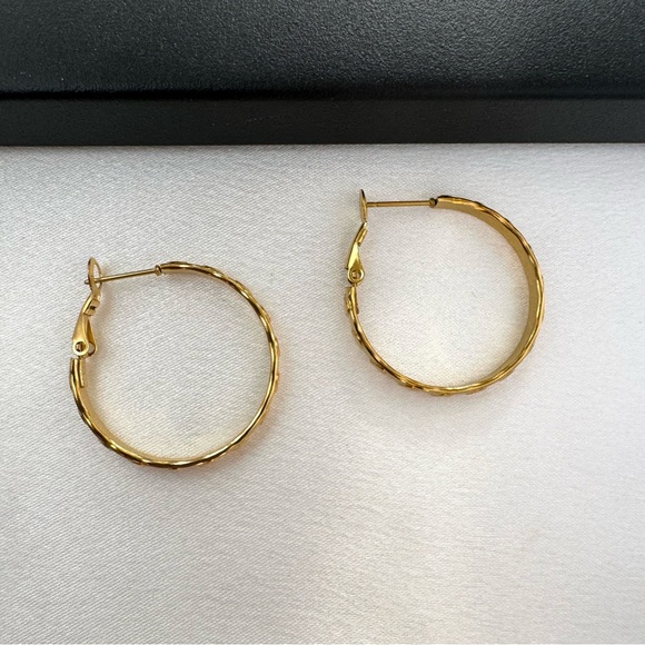 Big Gold Hoop Earrings for Women - Picture 2 of 6
